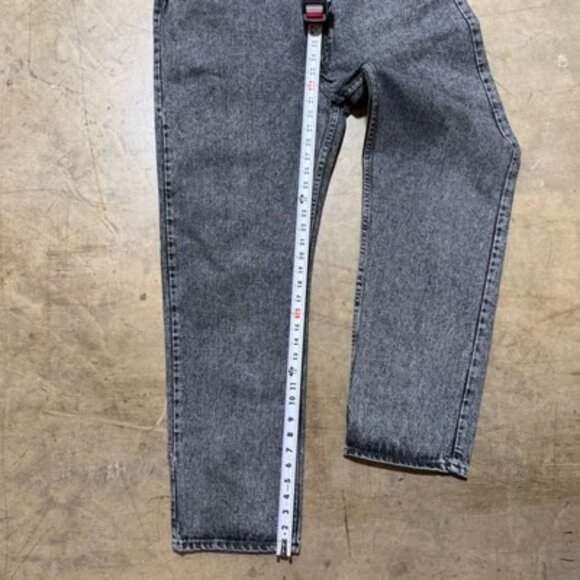 Vintage 90s Levis Jeans 505 Black Stone Wash Straight Leg Regular Denim 40x31 - Picture 10 of 14